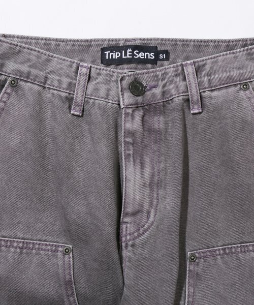 TRIP LE SENS（トリップ ル センス）の「ユニセックスカーペンターカラー デニムパンツ_GREY（デニムパンツ・レディース・その他・LARGE/MEDIUM/SMALL）」の9枚目の写真
