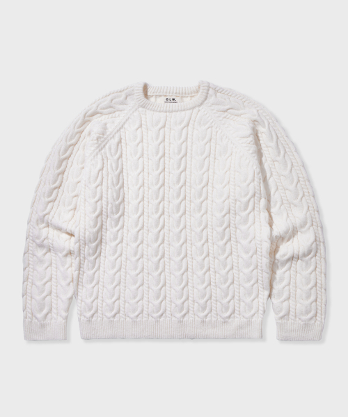 GLW(ジーエルダブリュ)の「レギュラーニットケーブルアイボリー(ニット/セーター・レディース・その他・SMALL/MEDIUM/LARGE)」の5枚目の写真