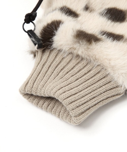 GLOBAL WORK（グローバルワーク）の「紐付き洗えるファーミトングローブ/598362（手袋・レディース・グレー/オフホワイト/その他/ベージュ/ダークブラウン/ブラウン・FREE）」の9枚目の写真