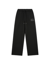 STRING SWEAT PANTS - BLACK