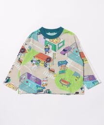 HAKKA KIDS | フードタウンプリントインレイ長袖Tシャツ(Tシャツ/カットソー)