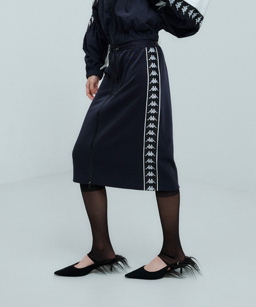 Kappa(カッパ)の「× Kappa ZIP JERSEY SKIRT / カッパ ジップジャージースカート(スカート・レディース・ネイビー/ボルドー・FREE)」の6枚目の写真