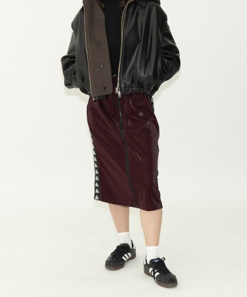 Kappa(カッパ)の「× Kappa ZIP JERSEY SKIRT / カッパ ジップジャージースカート(スカート・レディース・ネイビー/ボルドー・FREE)」の8枚目の写真