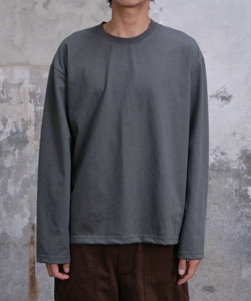 DIVEIN(ダイブイン)の「UNIFORM LONG SLEEVE (CHARCOAL)(Tシャツ/カットソー・メンズ・その他・0/1/2)」の1枚目の写真