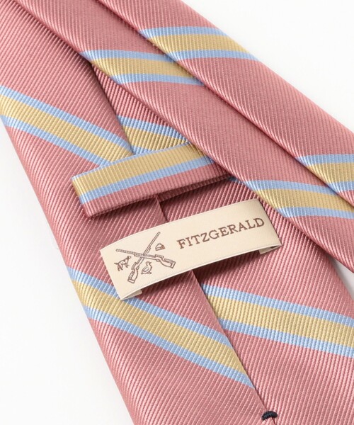 BEAMS F(ビームスエフ)の「FITZGERALD / シルク ストライプ ネクタイ(ネクタイ・メンズ・ピンク/ミント・ONE SIZE)」の5枚目の写真