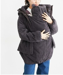 QUNTSTYLE（キュントスタイル）の「【産前・産後】あったか中わた　コーデュロイ5WAYママコート＋くま耳付ケープ2点セット（マタニティウェア/グッズ）」