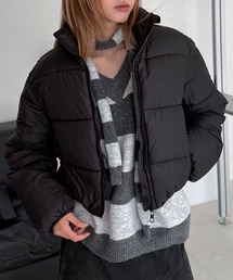 4INT.（フォイント）の「スタンドカラー クロップド ショート ペディン / 中綿 フェイクダウン（ダウンジャケット/コート）」