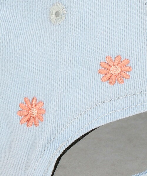 green label relaxing（グリーンレーベルリラクシング）の「フラワー刺しゅう キャップ / CAP（キャップ・キッズ・ライトブルー/ダークブラウン・FREE(52-56cm)）」の13枚目の写真