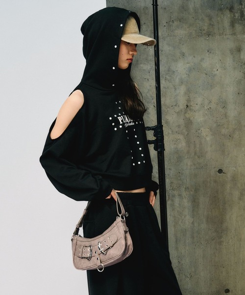 3.3 Field Trip （3.3フィールドトリップ）の「3.3 Field Trip／コンパクトバックルバッグ（ハンドバッグ・レディース・ブラウン/チャコールグレー・ONE SIZE）」の4枚目の写真