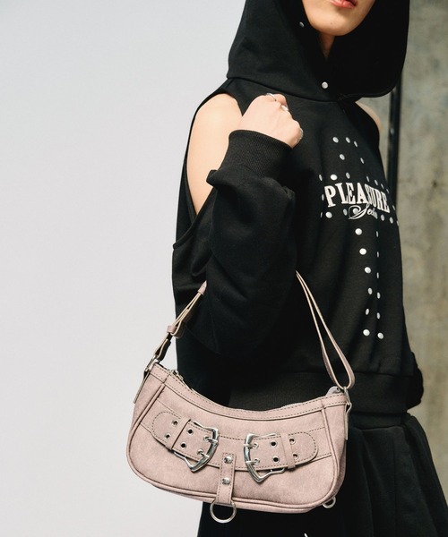 3.3 Field Trip （3.3フィールドトリップ）の「3.3 Field Trip／コンパクトバックルバッグ（ハンドバッグ・レディース・ブラウン/チャコールグレー・ONE SIZE）」の5枚目の写真