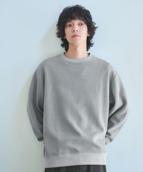 ツイル モール クルーネック カットソー（Tシャツ/カットソー）｜green