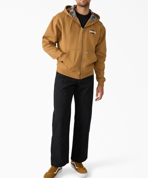 Dickies(ディッキーズ)の「【Dickies x THRASHER(スラッシャー)】HDDIE/スウェットジップパーカー(パーカー・メンズ・ブラウン・LARGE/X-LARGE/MEDIUM)」の4枚目の写真