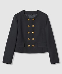 ANAYI（アナイ）の「【Eternal Line 2026】ウールジョーゼットノーカラーダブルジャケット（ノーカラージャケット）」