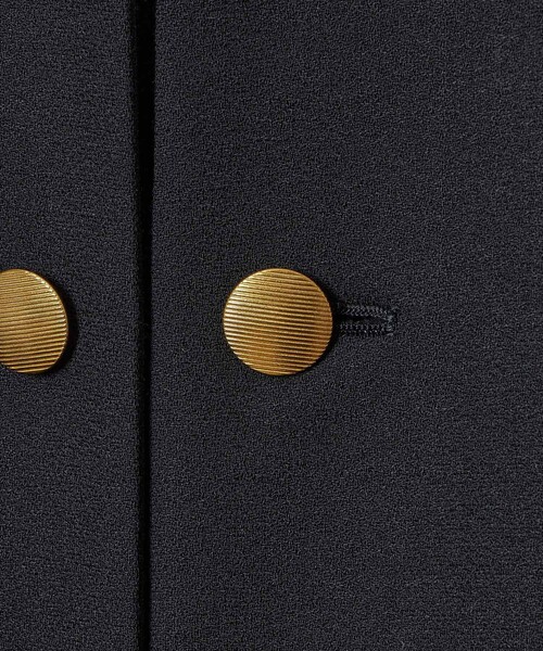 ANAYI（アナイ）の「【Eternal Line 2026】ウールジョーゼットノーカラーダブルジャケット（ノーカラージャケット・レディース・ベージュ/ネイビー・36/38/34）」の5枚目の写真