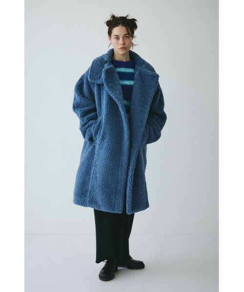 HeRIN.CYE（ヘリンドットサイ）の「Stand collar boa coat　　スタンドカラーボアコート（その他アウター・レディース・ダークブルー/オフホワイト/ダークブラウン・38/36）」の3枚目の写真