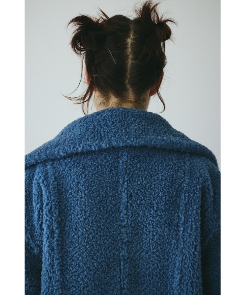 HeRIN.CYE（ヘリンドットサイ）の「Stand collar boa coat　　スタンドカラーボアコート（その他アウター・レディース・ダークブルー/オフホワイト/ダークブラウン・38/36）」の7枚目の写真