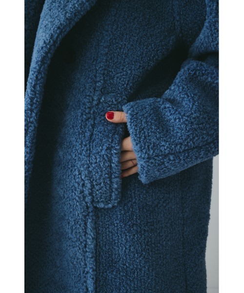 HeRIN.CYE（ヘリンドットサイ）の「Stand collar boa coat　　スタンドカラーボアコート（その他アウター・レディース・ダークブルー/オフホワイト/ダークブラウン・38/36）」の10枚目の写真