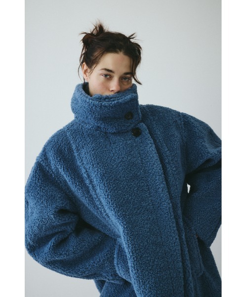 HeRIN.CYE（ヘリンドットサイ）の「Stand collar boa coat　　スタンドカラーボアコート（その他アウター・レディース・ダークブルー/オフホワイト/ダークブラウン・38/36）」の15枚目の写真