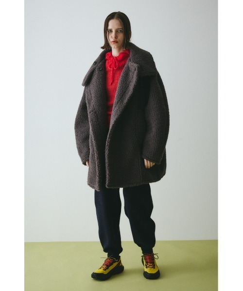 HeRIN.CYE（ヘリンドットサイ）の「Stand collar boa coat　　スタンドカラーボアコート（その他アウター・レディース・ダークブルー/オフホワイト/ダークブラウン・38/36）」の16枚目の写真