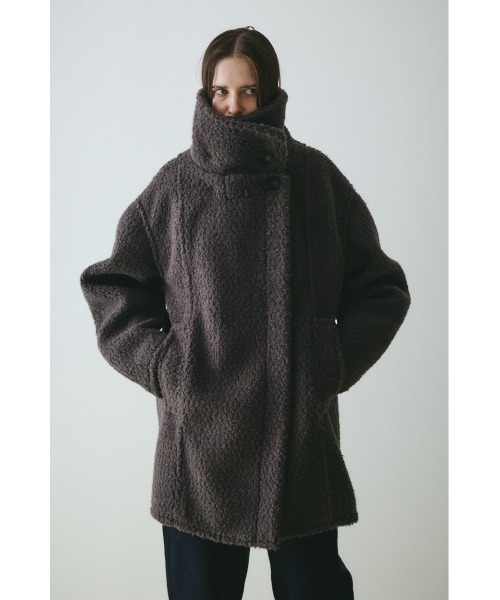 HeRIN.CYE（ヘリンドットサイ）の「Stand collar boa coat　　スタンドカラーボアコート（その他アウター・レディース・ダークブルー/オフホワイト/ダークブラウン・38/36）」の20枚目の写真