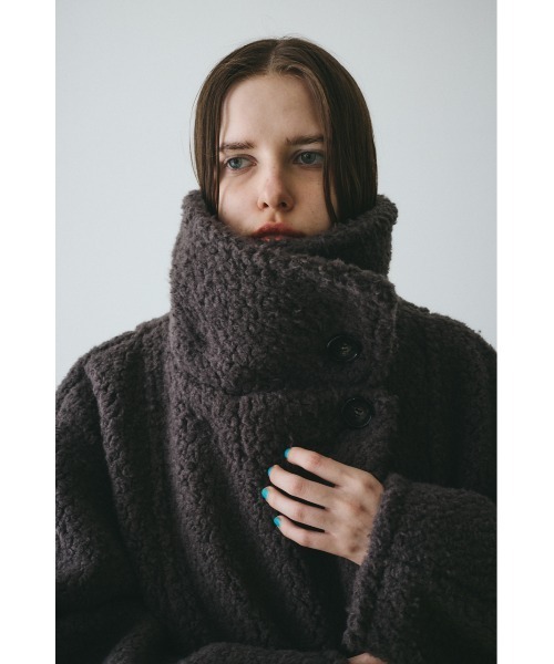 HeRIN.CYE（ヘリンドットサイ）の「Stand collar boa coat　　スタンドカラーボアコート（その他アウター・レディース・ダークブルー/オフホワイト/ダークブラウン・38/36）」の21枚目の写真