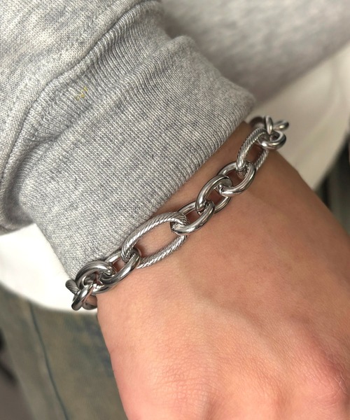 セール】【ZOZO限定】 ツイストロープ チェーンブレスレット メンズ