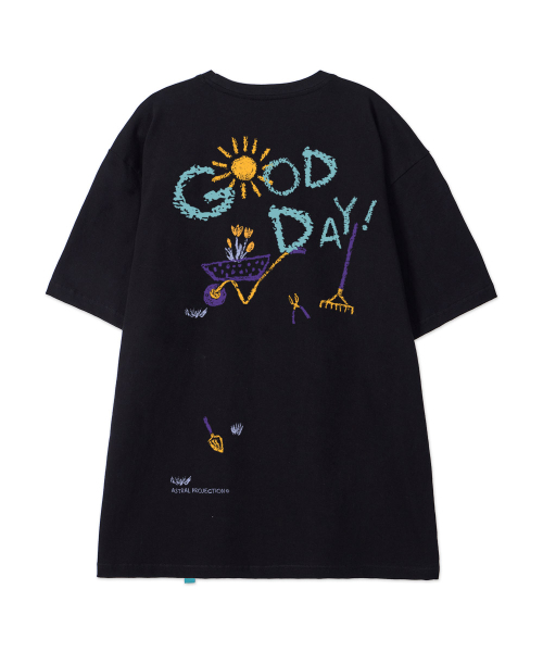 ASTRAL PROJECTION（アストラルプロジェクション）の「[グッドデイ]コットンルーズフィット半袖Tシャツ_ブラック（Tシャツ/カットソー・メンズ・その他・LARGE/MEDIUM/X-LARGE/XX-LARGE）」の4枚目の写真