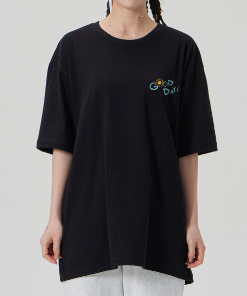 ASTRAL PROJECTION（アストラルプロジェクション）の「[グッドデイ]コットンルーズフィット半袖Tシャツ_ブラック（Tシャツ/カットソー・メンズ・その他・LARGE/MEDIUM/X-LARGE/XX-LARGE）」の5枚目の写真