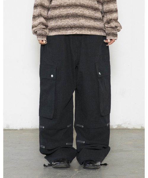 GLACK(グラック)の「GP172 ルーズカーゴヘリンボーンコットンパンツ (ブラック)(その他パンツ・レディース・その他・MEDIUM/LARGE/SMALL)」の9枚目の写真