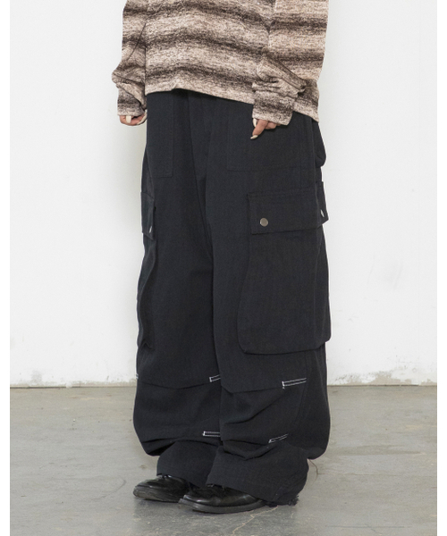 GLACK(グラック)の「GP172 ルーズカーゴヘリンボーンコットンパンツ (ブラック)(その他パンツ・レディース・その他・MEDIUM/LARGE/SMALL)」の10枚目の写真