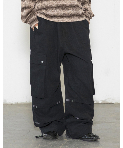 GLACK(グラック)の「GP172 ルーズカーゴヘリンボーンコットンパンツ (ブラック)(その他パンツ・レディース・その他・MEDIUM/LARGE/SMALL)」の11枚目の写真