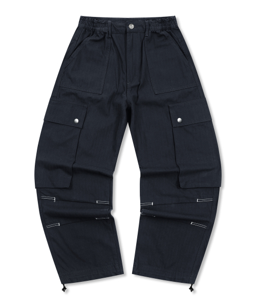GLACK(グラック)の「GP172 ルーズカーゴヘリンボーンコットンパンツ (ブラック)(その他パンツ・レディース・その他・MEDIUM/LARGE/SMALL)」の3枚目の写真