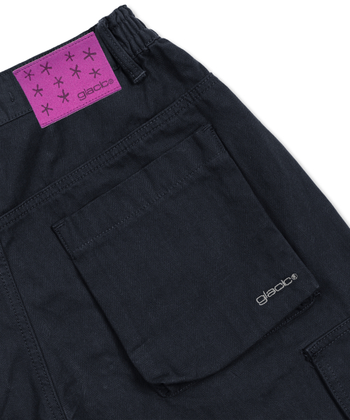 GLACK(グラック)の「GP172 ルーズカーゴヘリンボーンコットンパンツ (ブラック)(その他パンツ・レディース・その他・MEDIUM/LARGE/SMALL)」の2枚目の写真