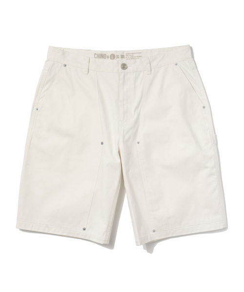 EXTRAORDINARY(エクストラオーディナリー)の「COATING CANVAS DOUBLE KNEE SHORTS OFF WHITE(その他パンツ・メンズ・その他・X-LARGE/MEDIUM/LARGE/XX-LARGE)」の7枚目の写真