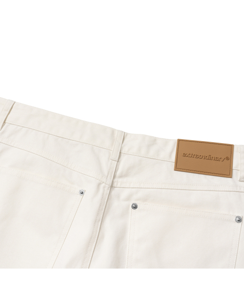 EXTRAORDINARY(エクストラオーディナリー)の「COATING CANVAS DOUBLE KNEE SHORTS OFF WHITE(その他パンツ・メンズ・その他・X-LARGE/MEDIUM/LARGE/XX-LARGE)」の3枚目の写真