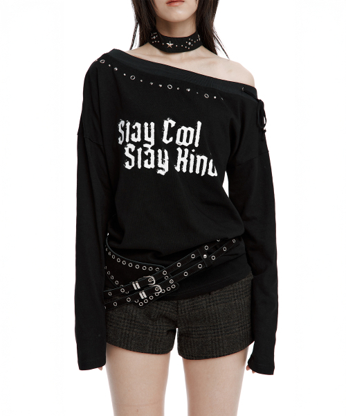 ROUGHNECK(ラフネック)の「Slay Off-Sholder Top Black(Tシャツ/カットソー・レディース・その他・FREE)」の7枚目の写真