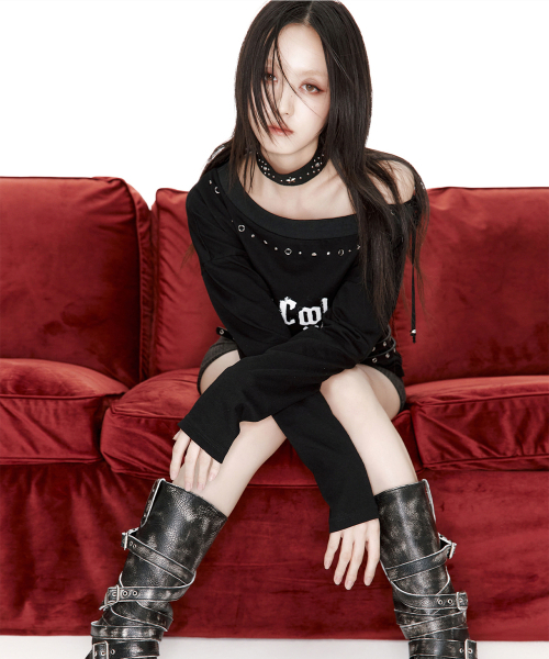 ROUGHNECK(ラフネック)の「Slay Off-Sholder Top Black(Tシャツ/カットソー・レディース・その他・FREE)」の5枚目の写真