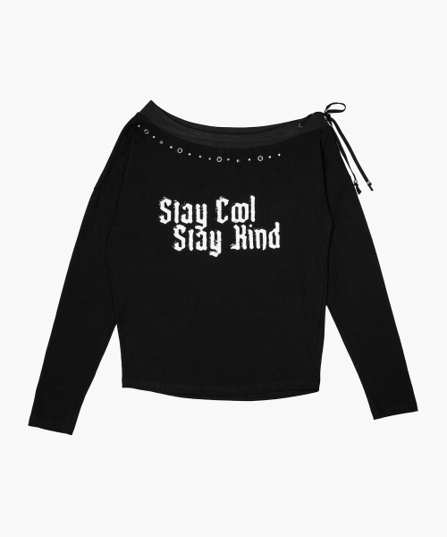 ROUGHNECK(ラフネック)の「Slay Off-Sholder Top Black(Tシャツ/カットソー・レディース・その他・FREE)」の4枚目の写真