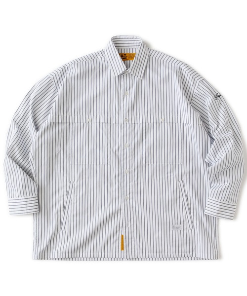 FAT(エフエイティー)の「CROPFIELD(シャツ/ブラウス・メンズ・ホワイト/ネイビー/サックスブルー・JUMBO(XXL)/FAT(XL)/SKINNY(L)/TITCH(M))」の2枚目の写真