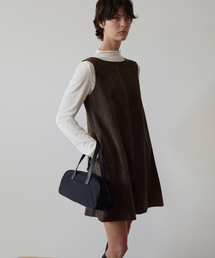 LEVAR（レバー）の「Suede Stitch Mini Dress - Mocha Brown（ワンピース）」