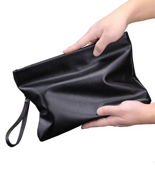 CALIFORNIA OUTFITTERS(カリフォルニア アウトフィッターズ)の「11D65-KR レザー調 クラッチバッグ ハンドストラップ付(クラッチバッグ・メンズ・ブラック・ONESIZE)」の3枚目の写真