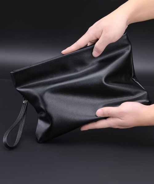 CALIFORNIA OUTFITTERS(カリフォルニア アウトフィッターズ)の「11D65-KR レザー調 クラッチバッグ ハンドストラップ付(クラッチバッグ・メンズ・ブラック・ONESIZE)」の5枚目の写真