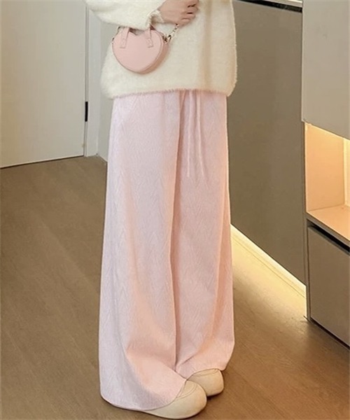 Dream garden(ドリームガーデン)の「ランダムヘリンボーンイージーパンツ(その他パンツ・レディース・ブラック/ライトブラウン/ベージュ/ピンク・L/M)」の10枚目の写真