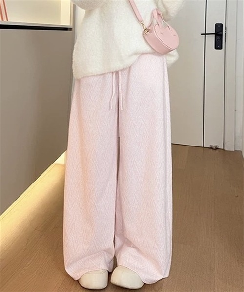 Dream garden(ドリームガーデン)の「ランダムヘリンボーンイージーパンツ(その他パンツ・レディース・ブラック/ライトブラウン/ベージュ/ピンク・L/M)」の12枚目の写真