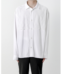 LACE LAYERD SHIRT (WHITE)