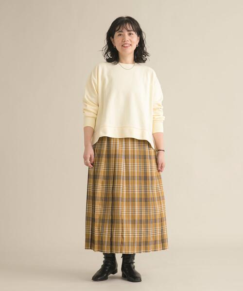 URBAN RESEARCH DOORS（アーバンリサーチドアーズ）の「『スタッフ企画』ワイドスウェットプルオーバー（Tシャツ/カットソー・レディース・アイボリー/ライトブルー・FREE）」の16枚目の写真