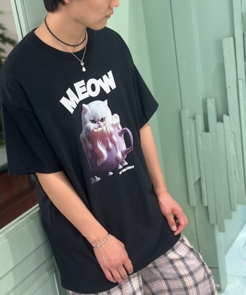 MILKBOY(ミルクボーイ)の「CAT CUP Tシャツ(Tシャツ/カットソー・レディース・A/C/B・M/L)」の2枚目の写真