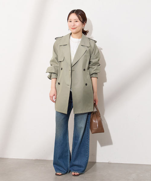 JOURNAL STANDARD（ジャーナルスタンダード）の「ハイカウントミディートレンチコート（トレンチコート・レディース・カーキ/ベージュ系その他・38/36）」の6枚目の写真