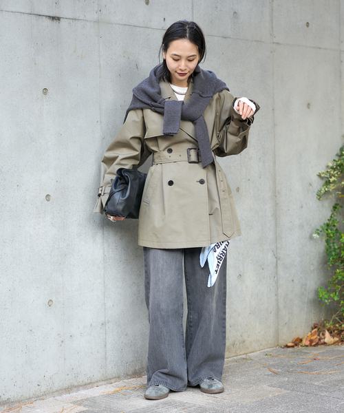 JOURNAL STANDARD（ジャーナルスタンダード）の「ハイカウントミディートレンチコート（トレンチコート・レディース・カーキ/ベージュ系その他・38/36）」の8枚目の写真
