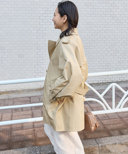 JOURNAL STANDARD（ジャーナルスタンダード）の「ハイカウントミディートレンチコート（トレンチコート・レディース・カーキ/ベージュ系その他・38/36）」の13枚目の写真
